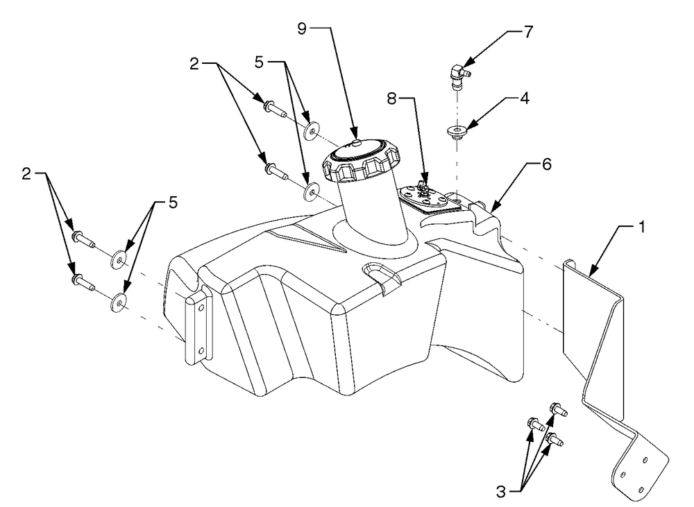 Fuel Tank Diagram and Parts List for 6284 54AD64H710-54AT64H710-54BD64H710-54BT64H710 Cub Cadet Lawn Tractor